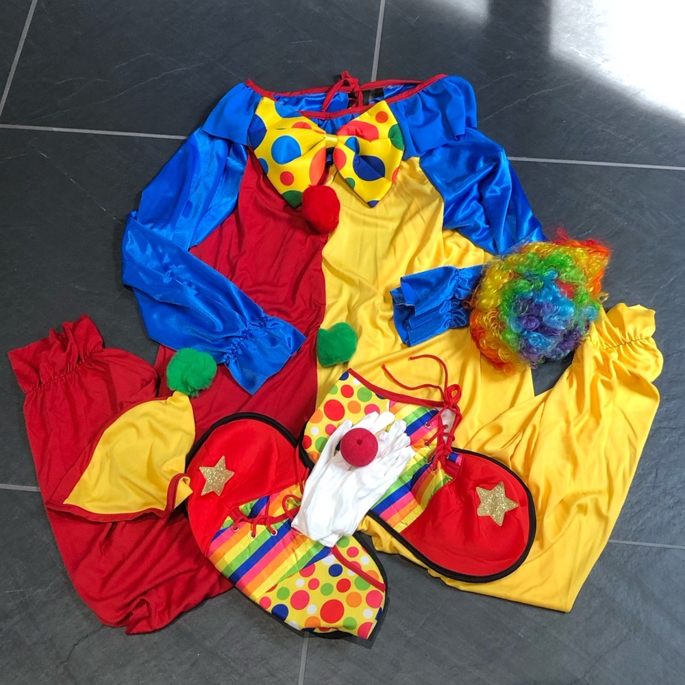 Clown Costume/Accessories One Size